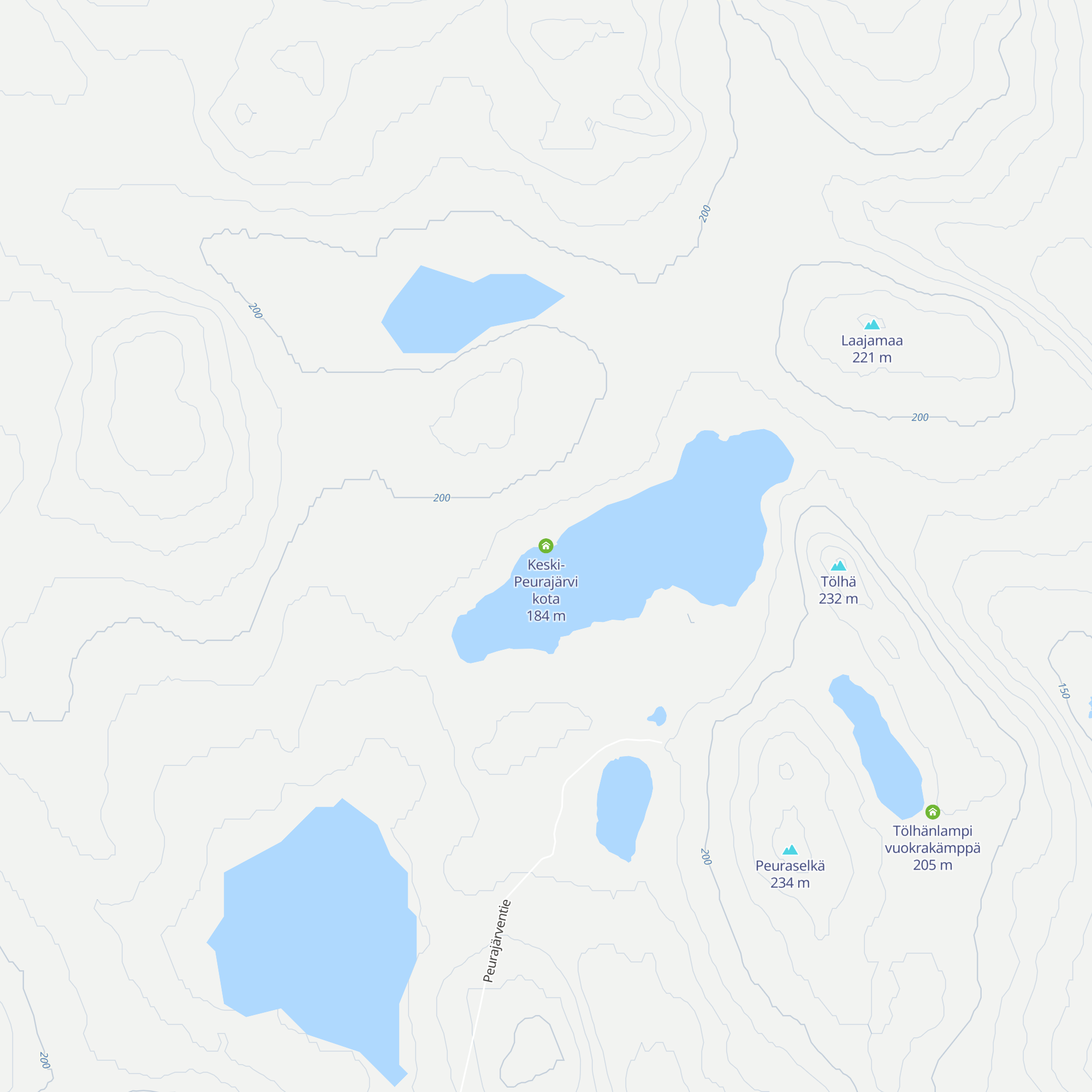Keski-Peurajärvi kota map