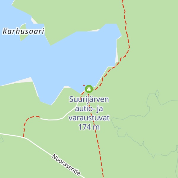 Map of Suurijärven autio- ja varaustuvat