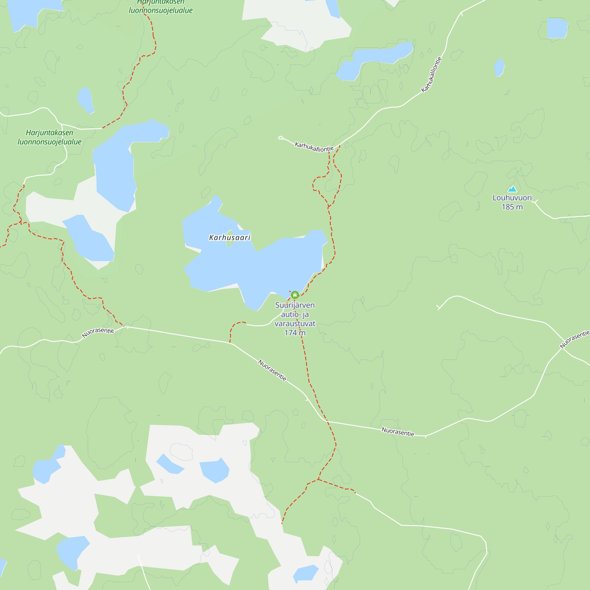 Suurijärven autio- ja varaustuvat map