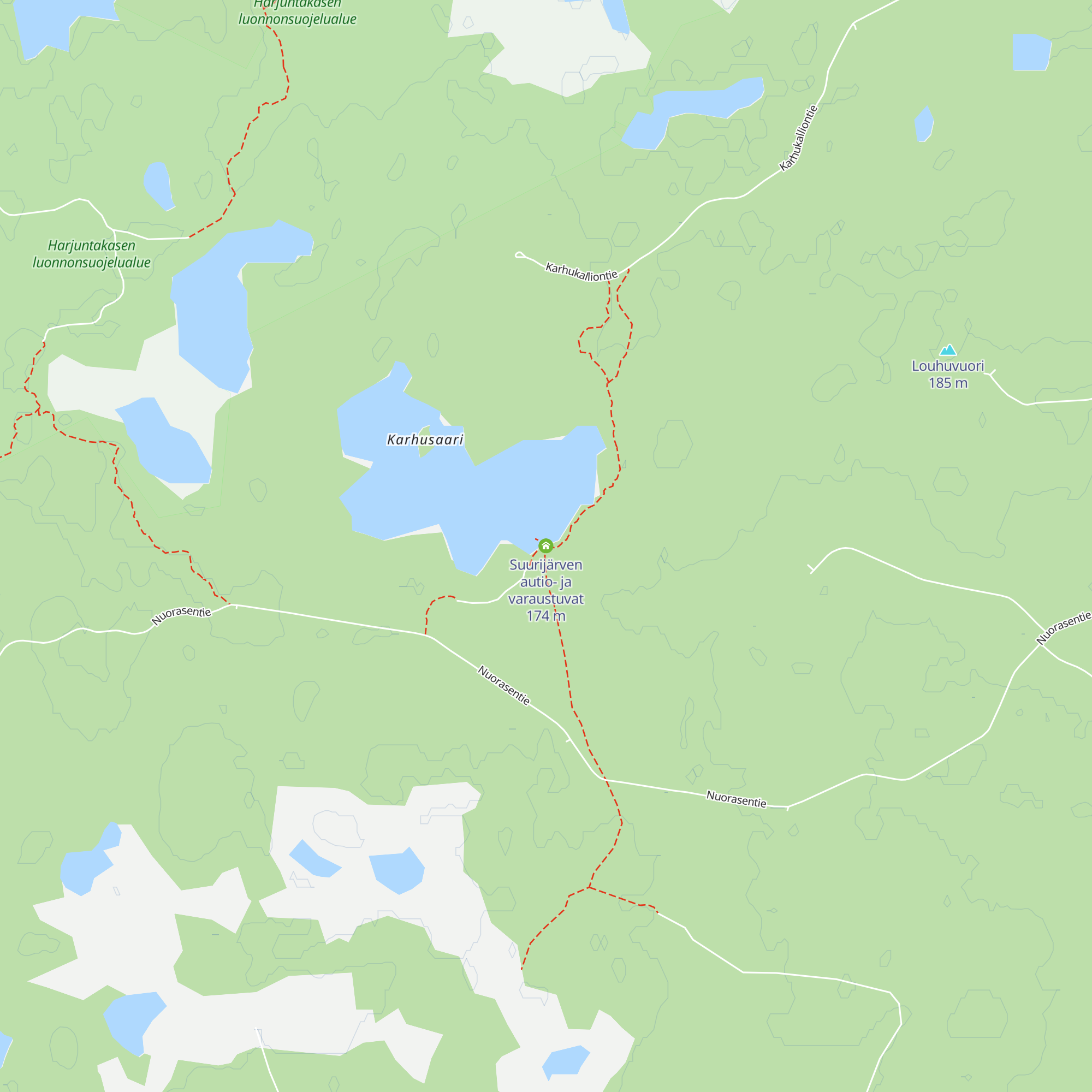 Suurijärven autio- ja varaustuvat map