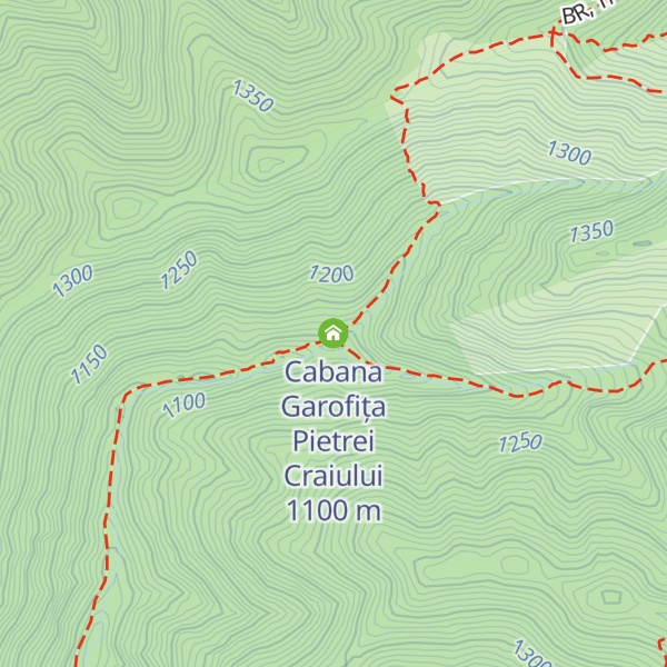 Map of Cabana Garofița Pietrei Craiului
