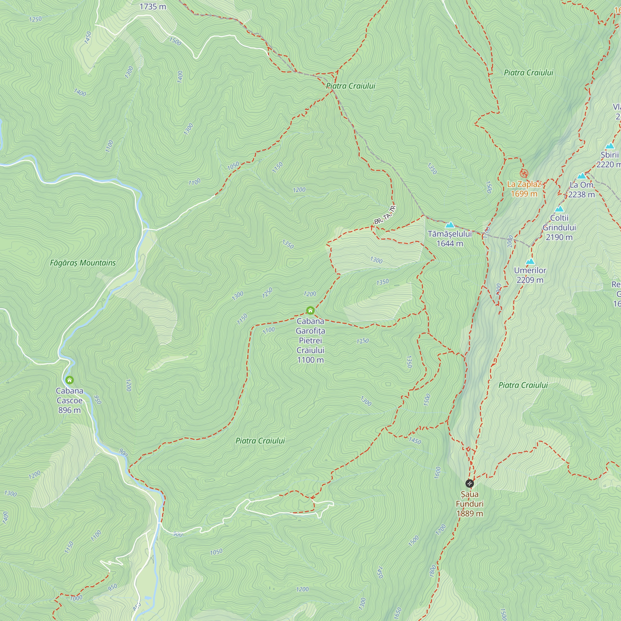 Cabana Garofița Pietrei Craiului map