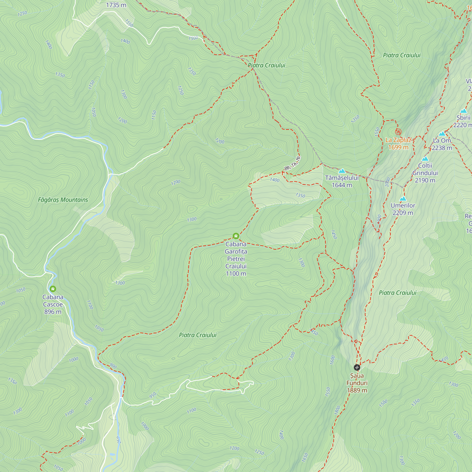 Cabana Garofița Pietrei Craiului map