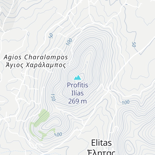 Map of Profítis Ilías