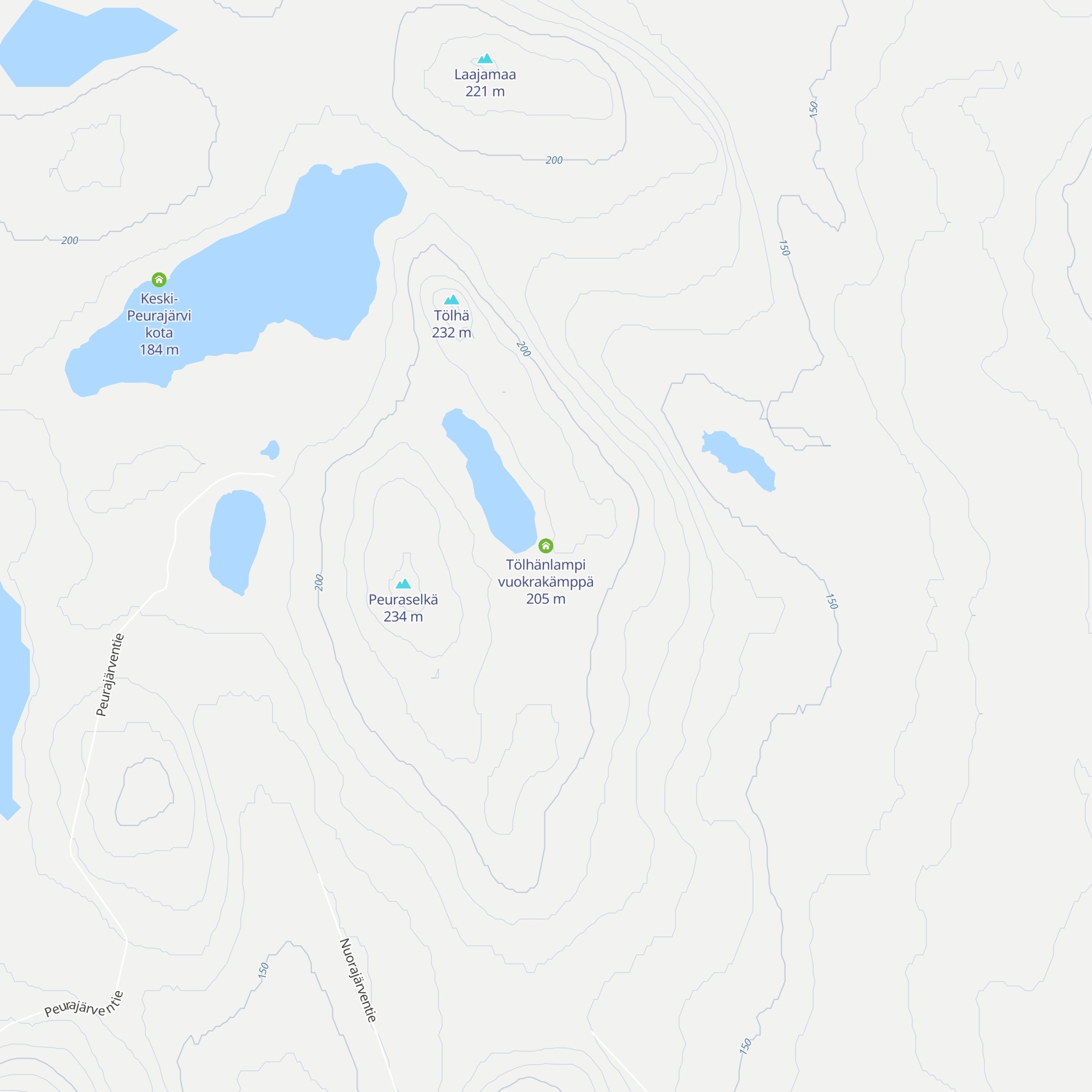 Tölhänlampi vuokrakämppä map
