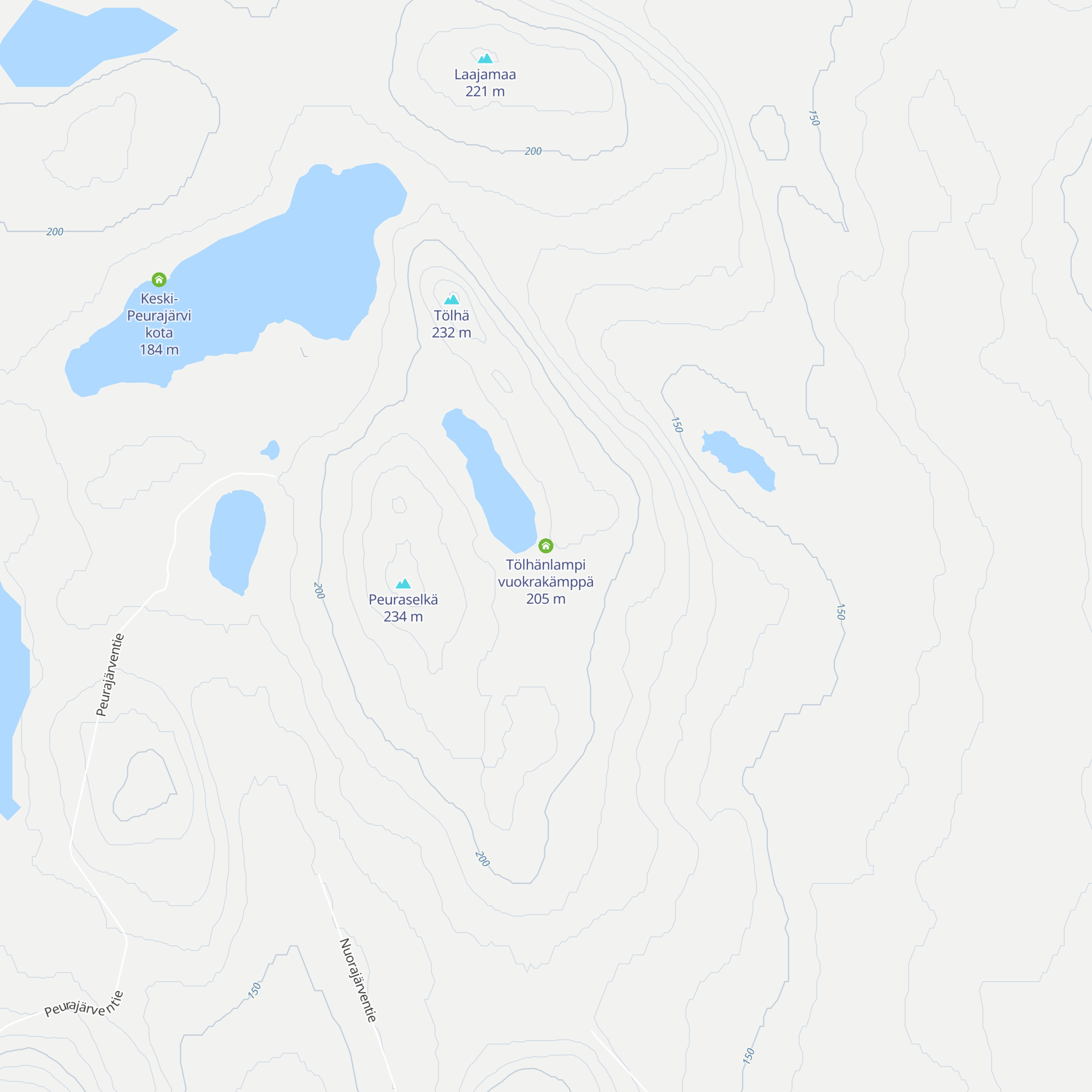 Tölhänlampi vuokrakämppä map