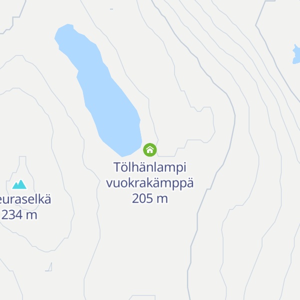 Map of Tölhänlampi vuokrakämppä