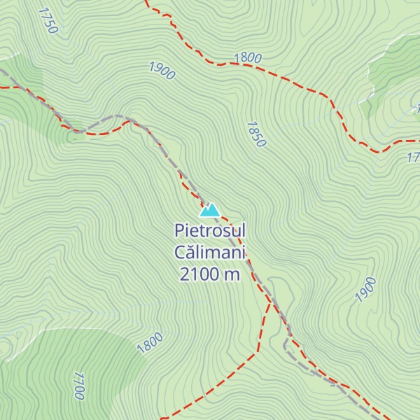 Map of Pietrosul Călimani