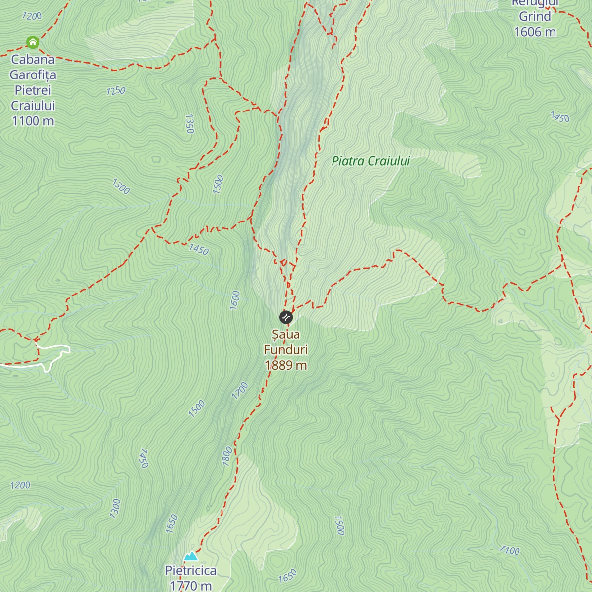 Refugiul Saua Funduri map