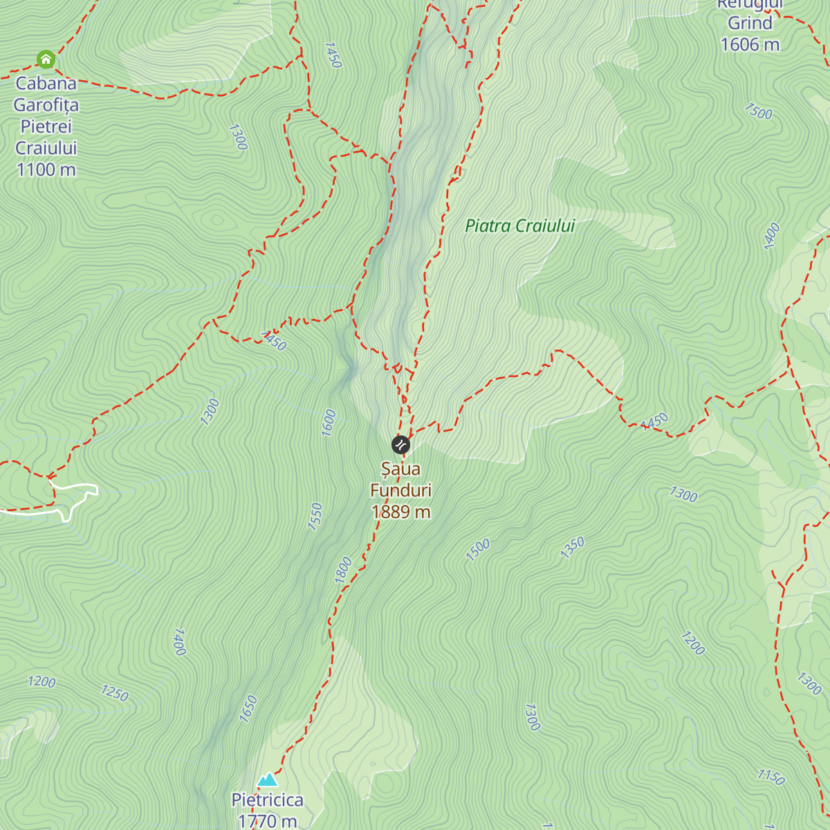 Refugiul Saua Funduri map