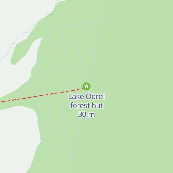 Map of Lake Öördi forest hut