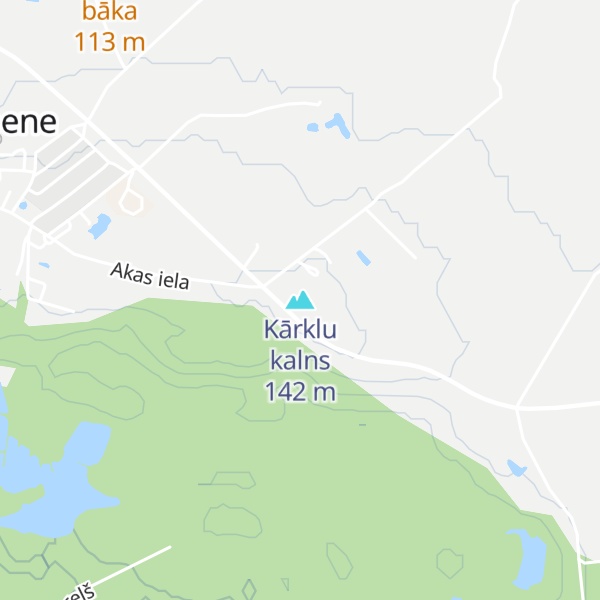 Map of Kārklu kalns