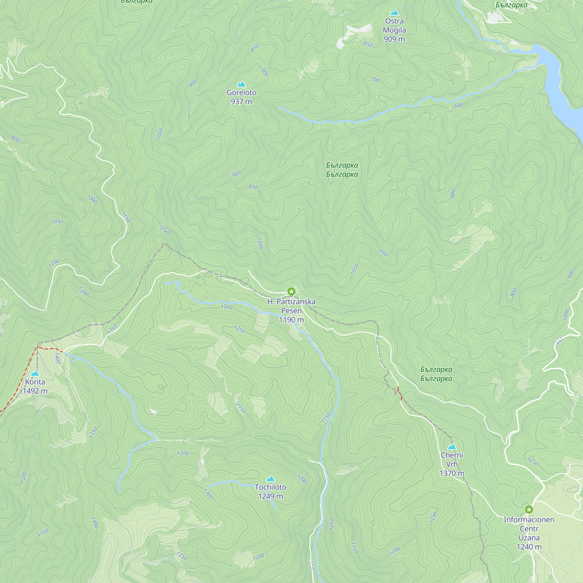H. Partizanska Pesen map