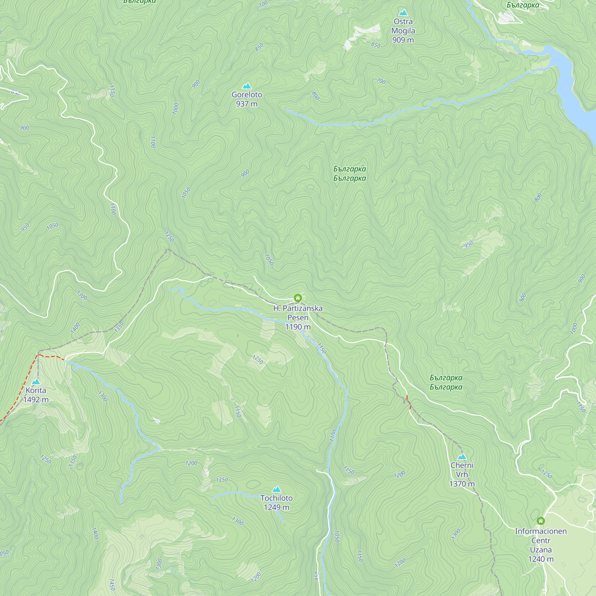 H. Partizanska Pesen map