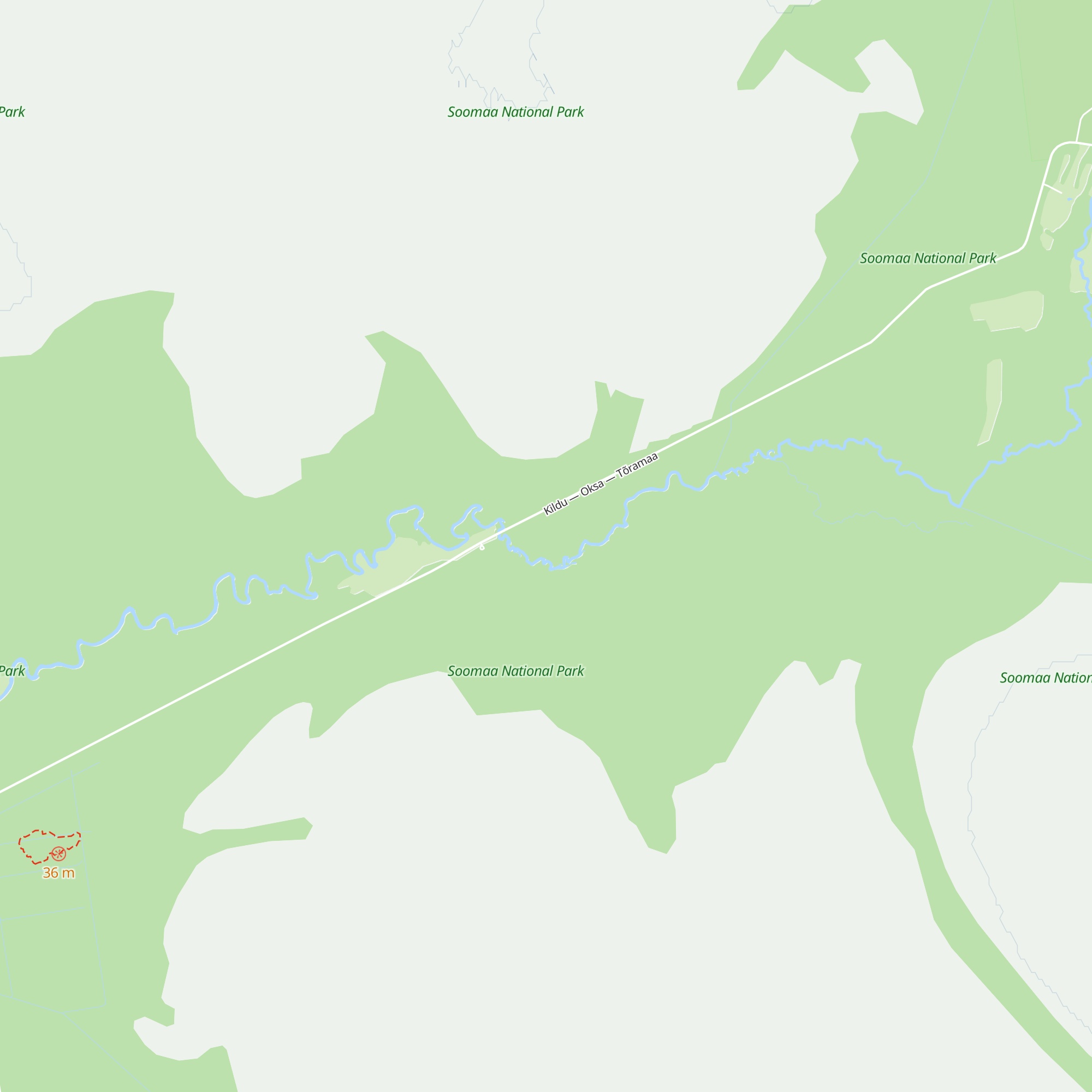 Oksa hay barn forest hut map