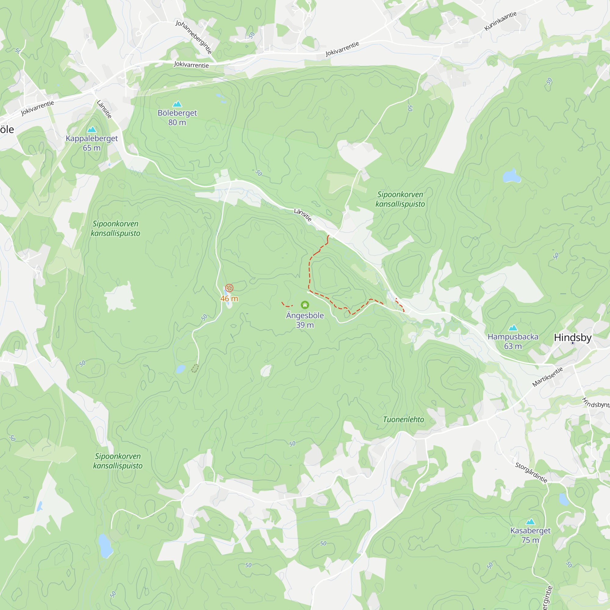 Ängesböle map