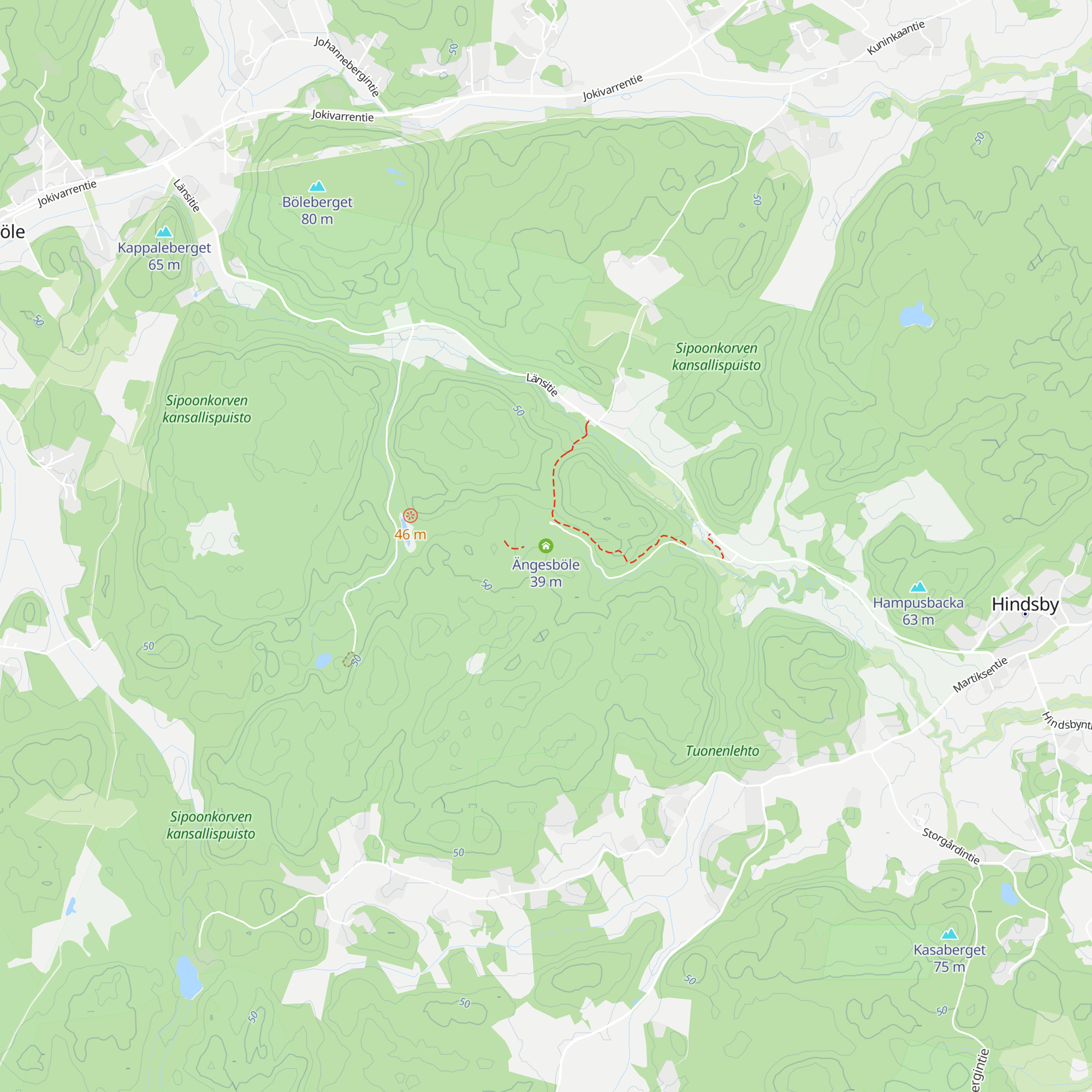 Ängesböle map