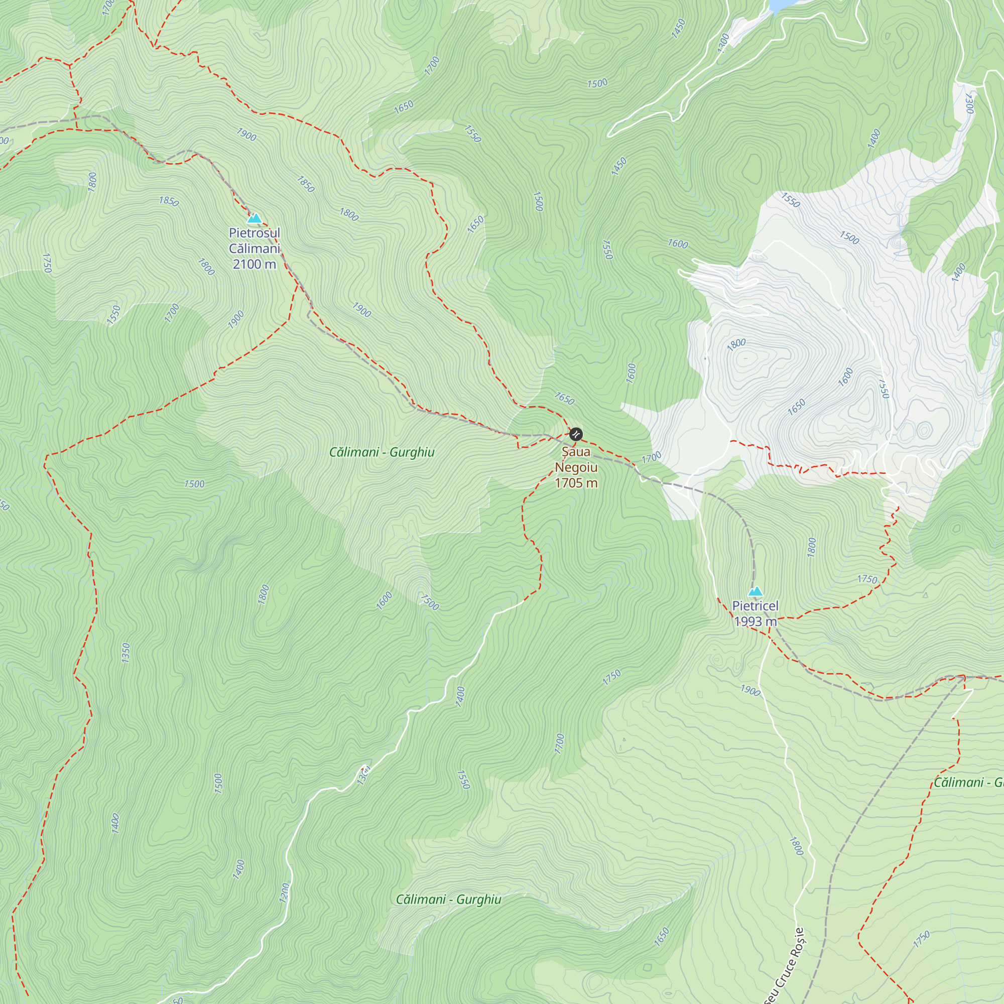 Refugiul Șaua Negoiu map