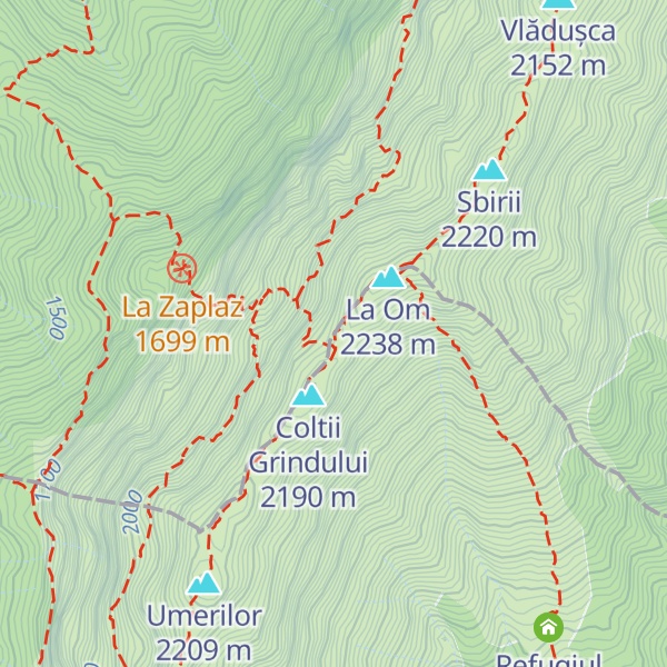 Map of Refugiul Saua Grindului