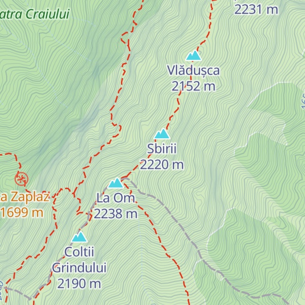 Map of Căldării Ocolite