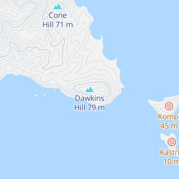 Map of Dawkins Hill