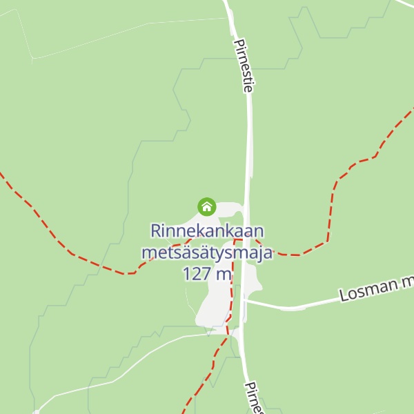 Map of Rinnekankaan metsäsätysmaja