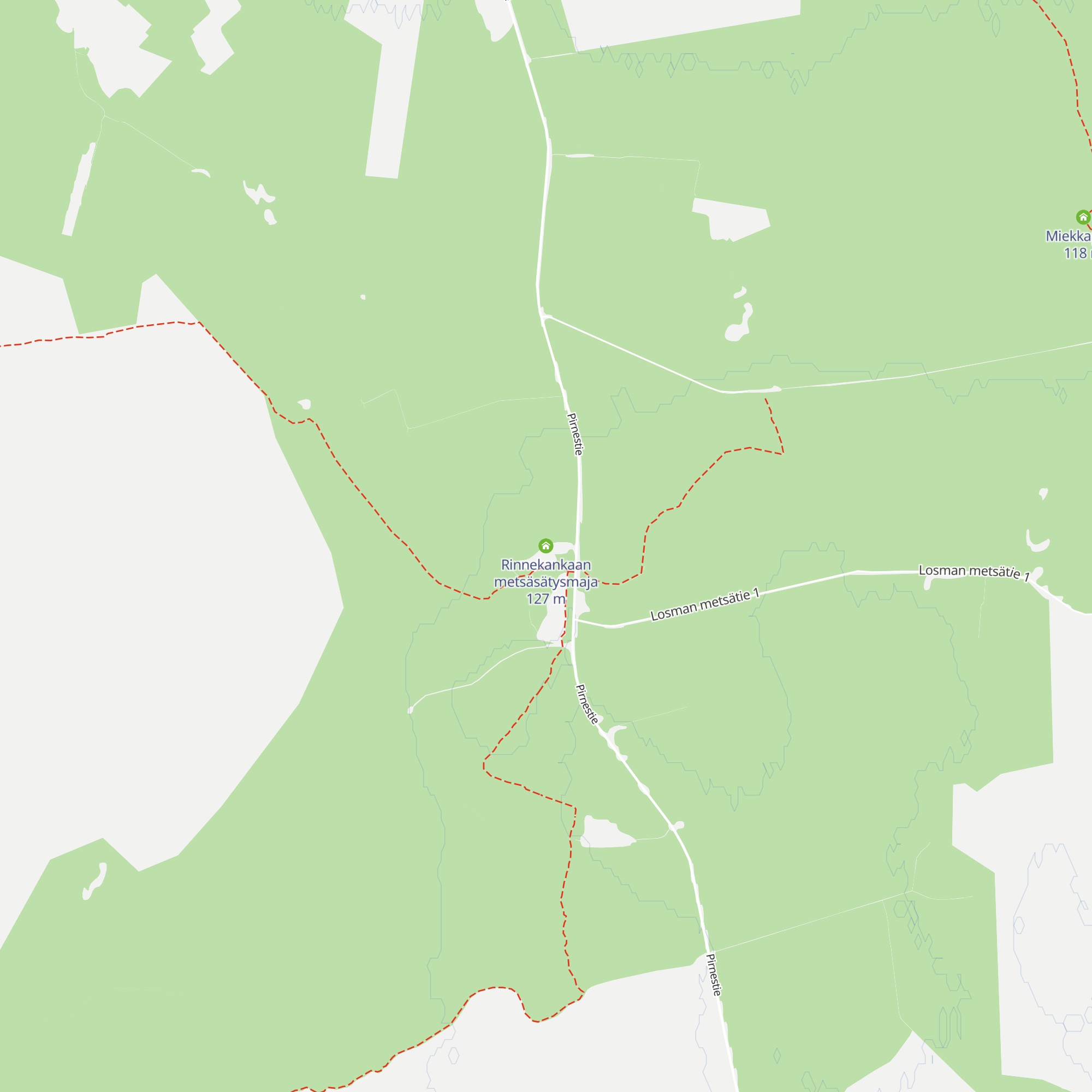 Rinnekankaan metsäsätysmaja map
