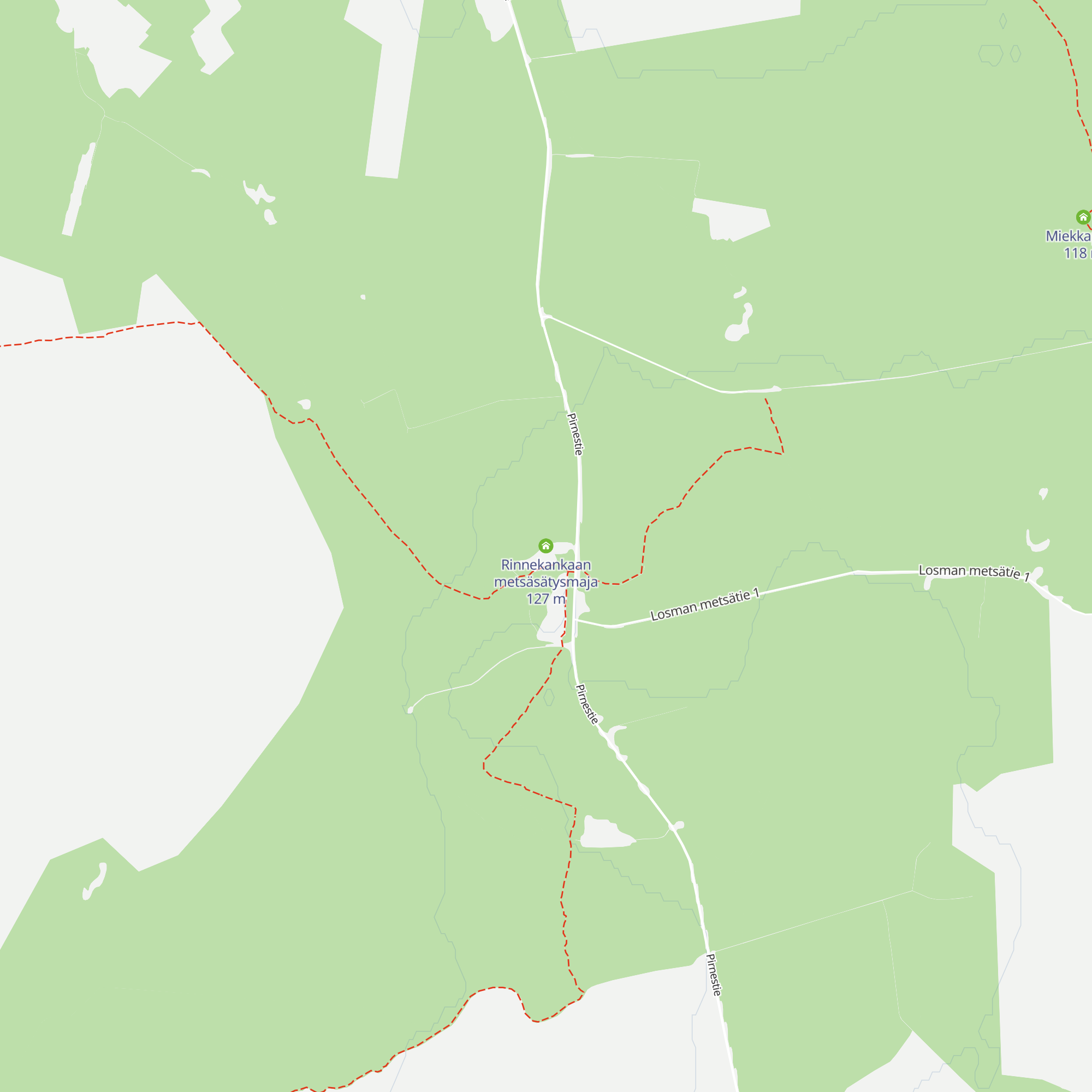 Rinnekankaan metsäsätysmaja map