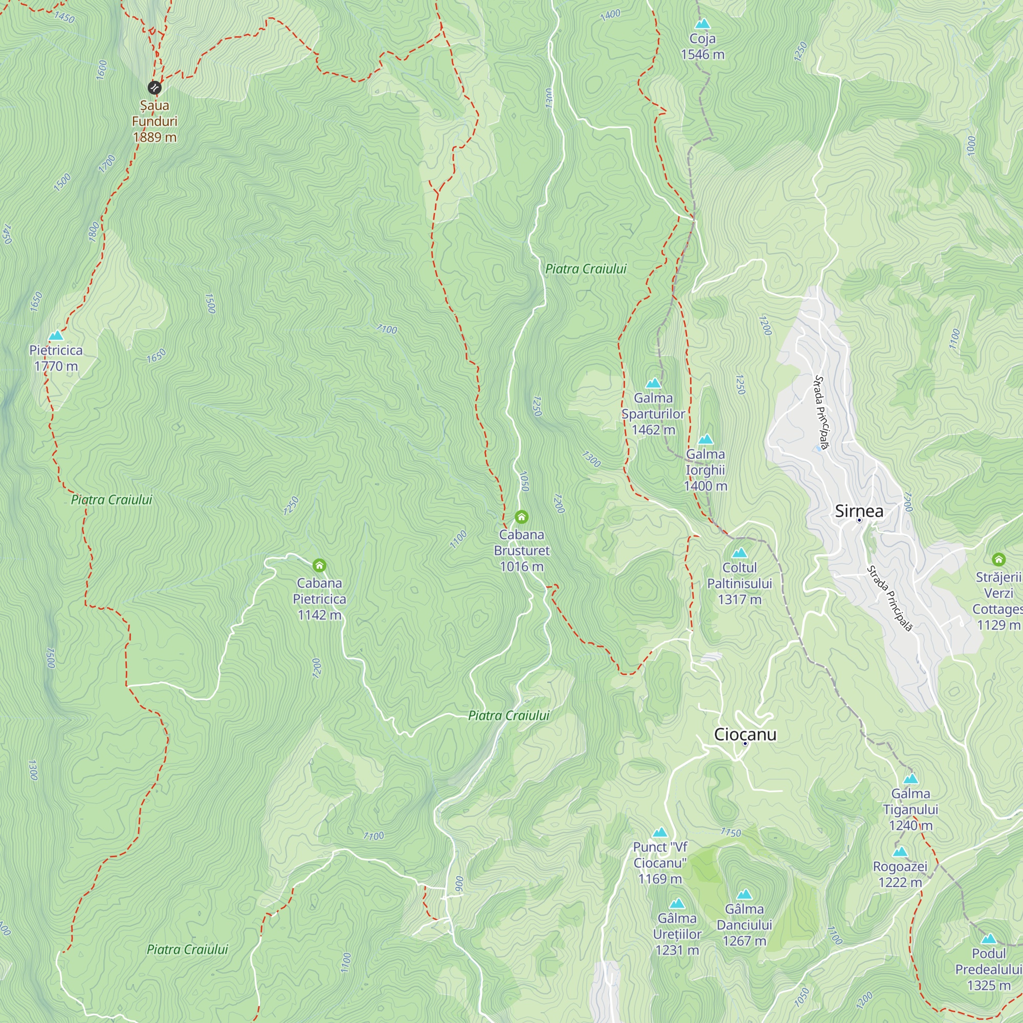Salvamont Brusturet map