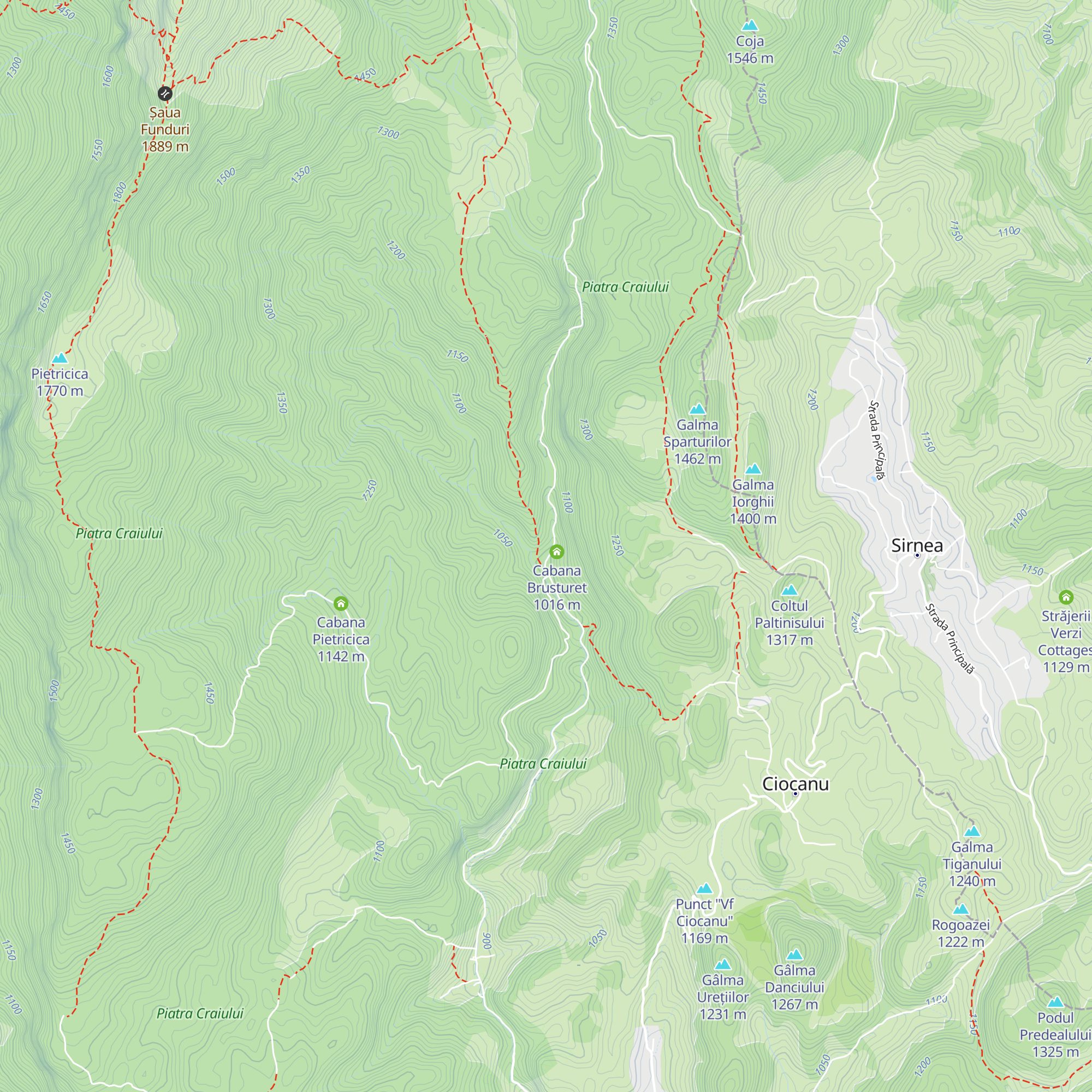 Salvamont Brusturet map