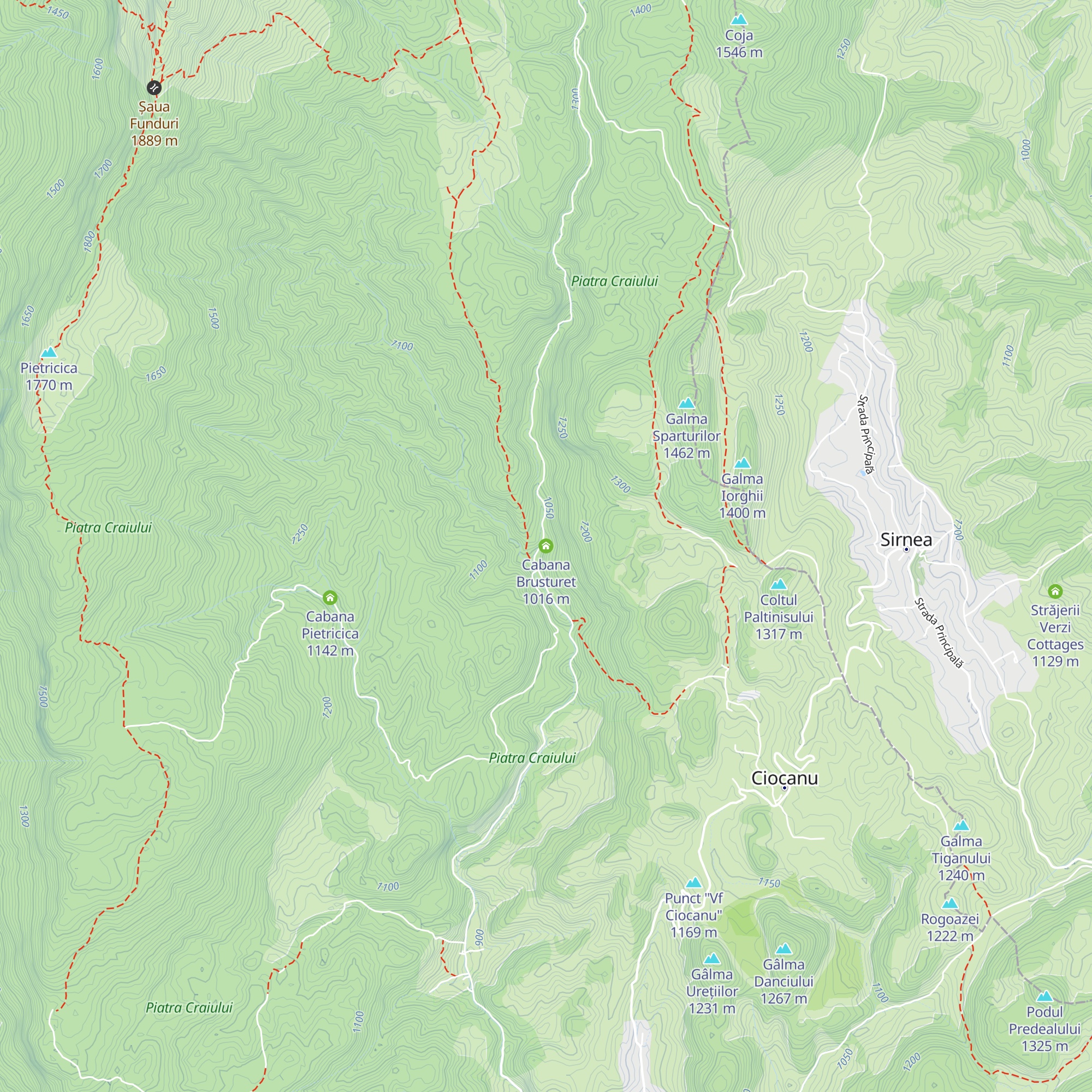 Cabana Brusturet map