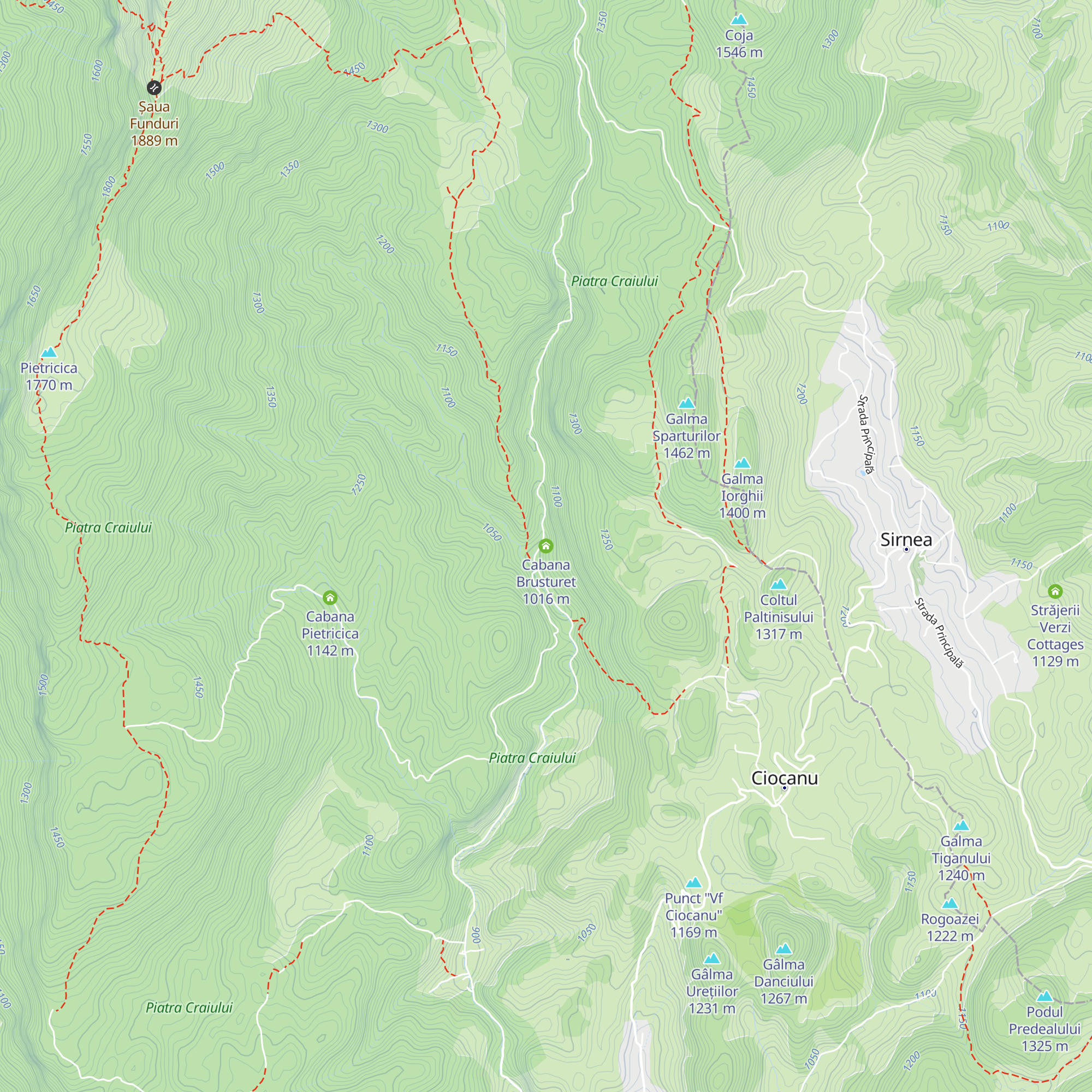 Cabana Brusturet map