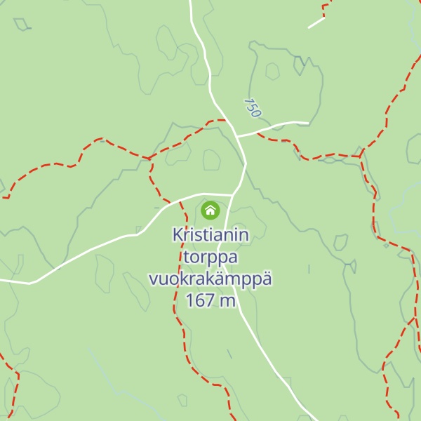 Map of Kristianin torppa vuokrakämppä