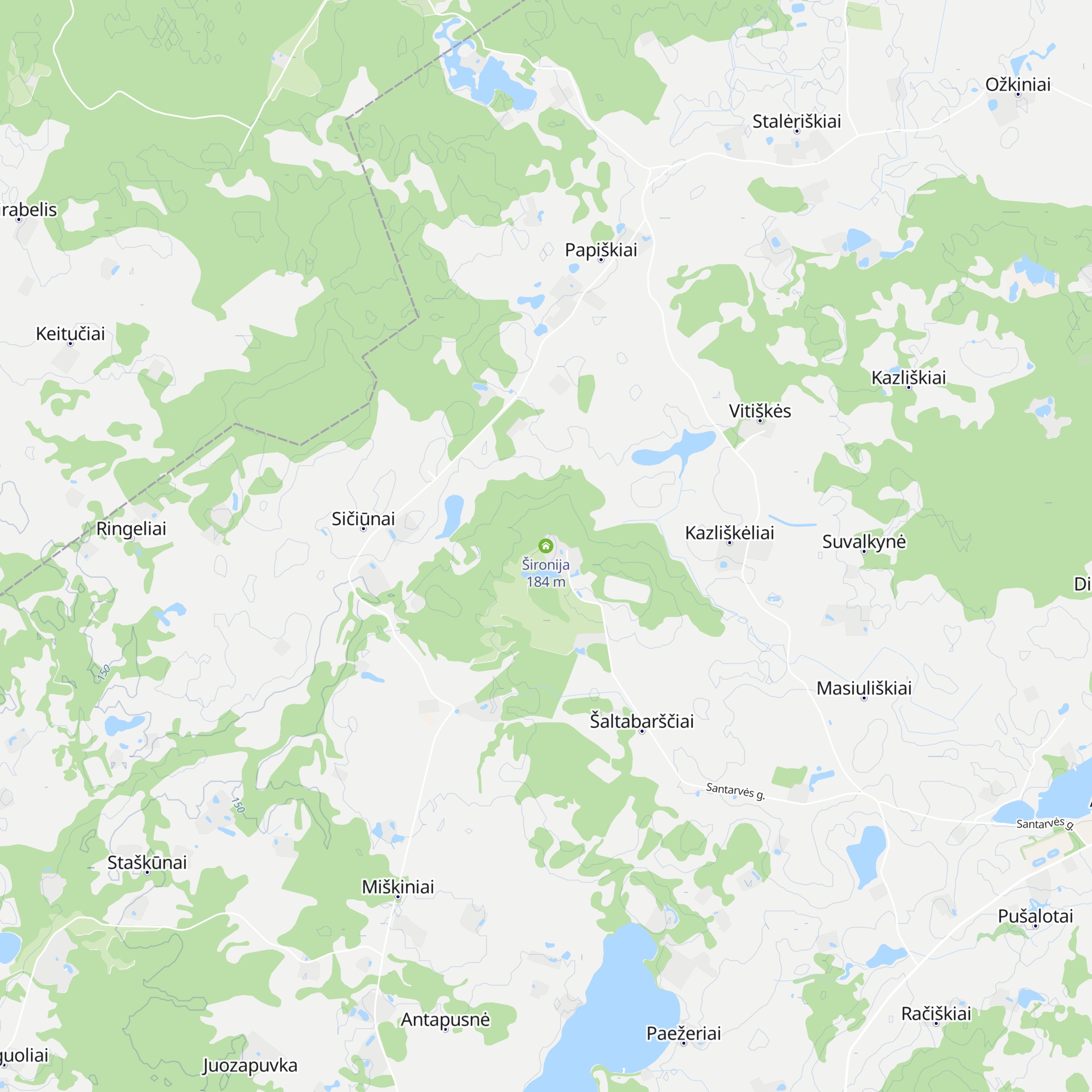 Šironija map
