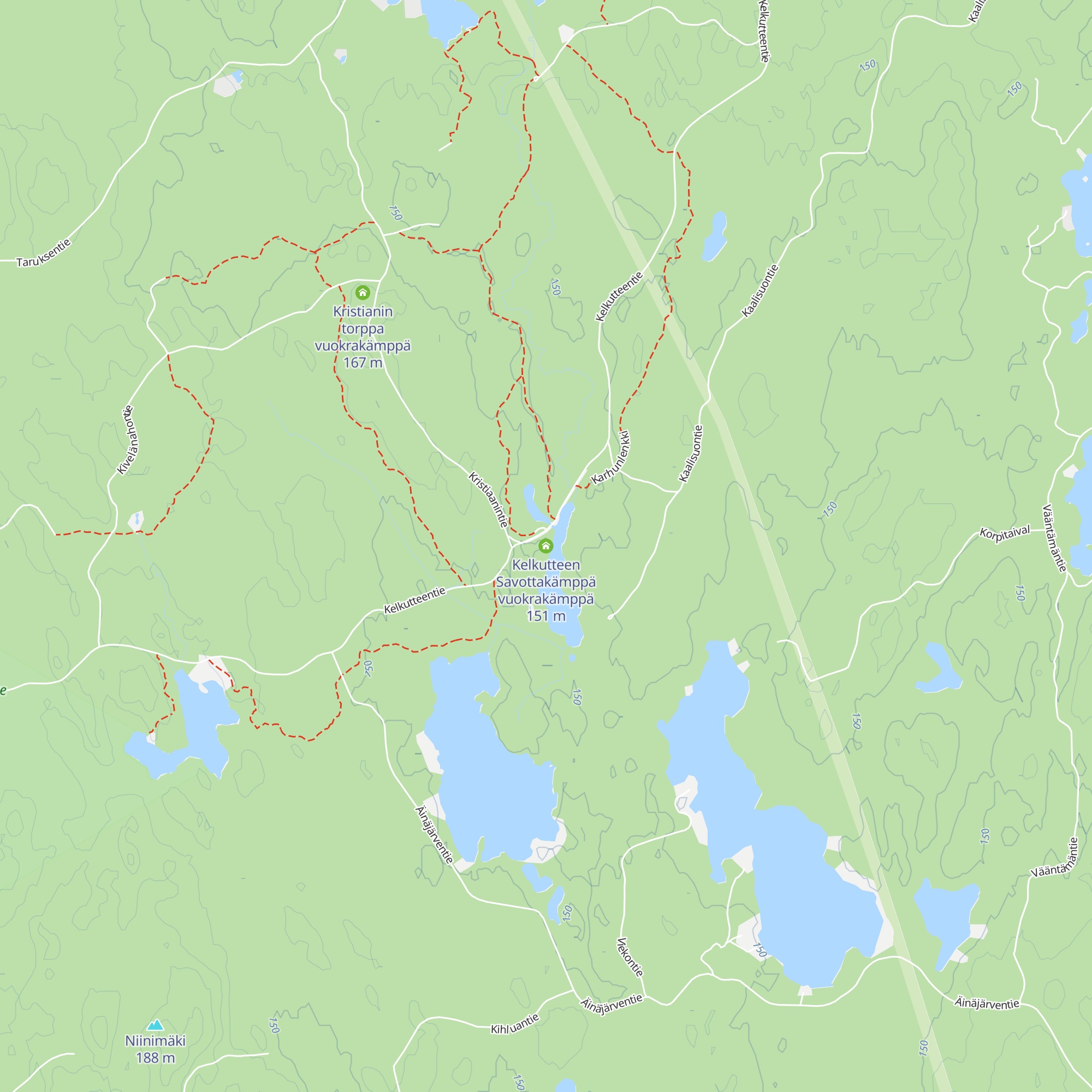Kelkutteen Savottakämppä vuokrakämppä map