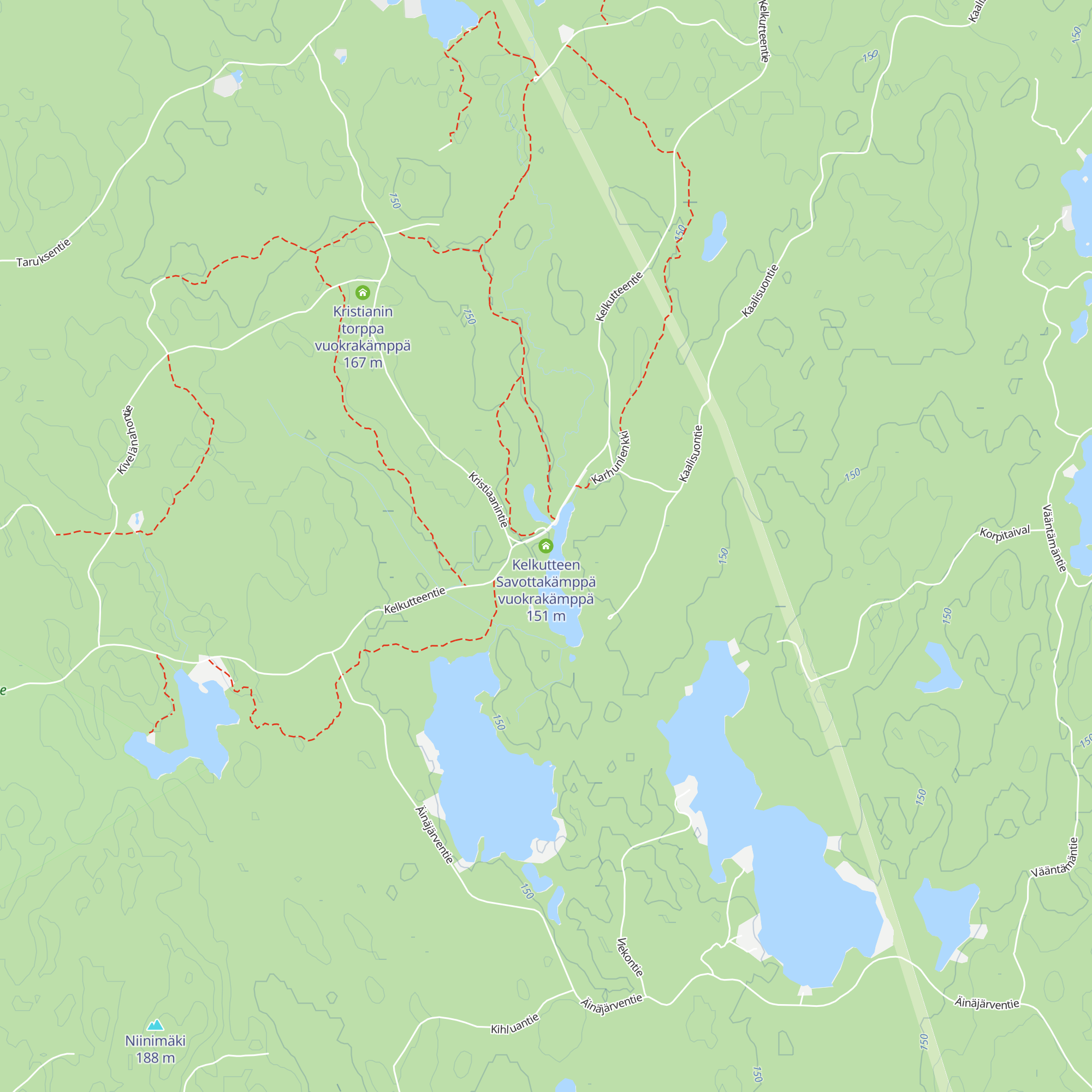 Kelkutteen Savottakämppä vuokrakämppä map
