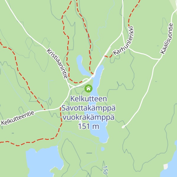 Map of Kelkutteen Savottakämppä vuokrakämppä