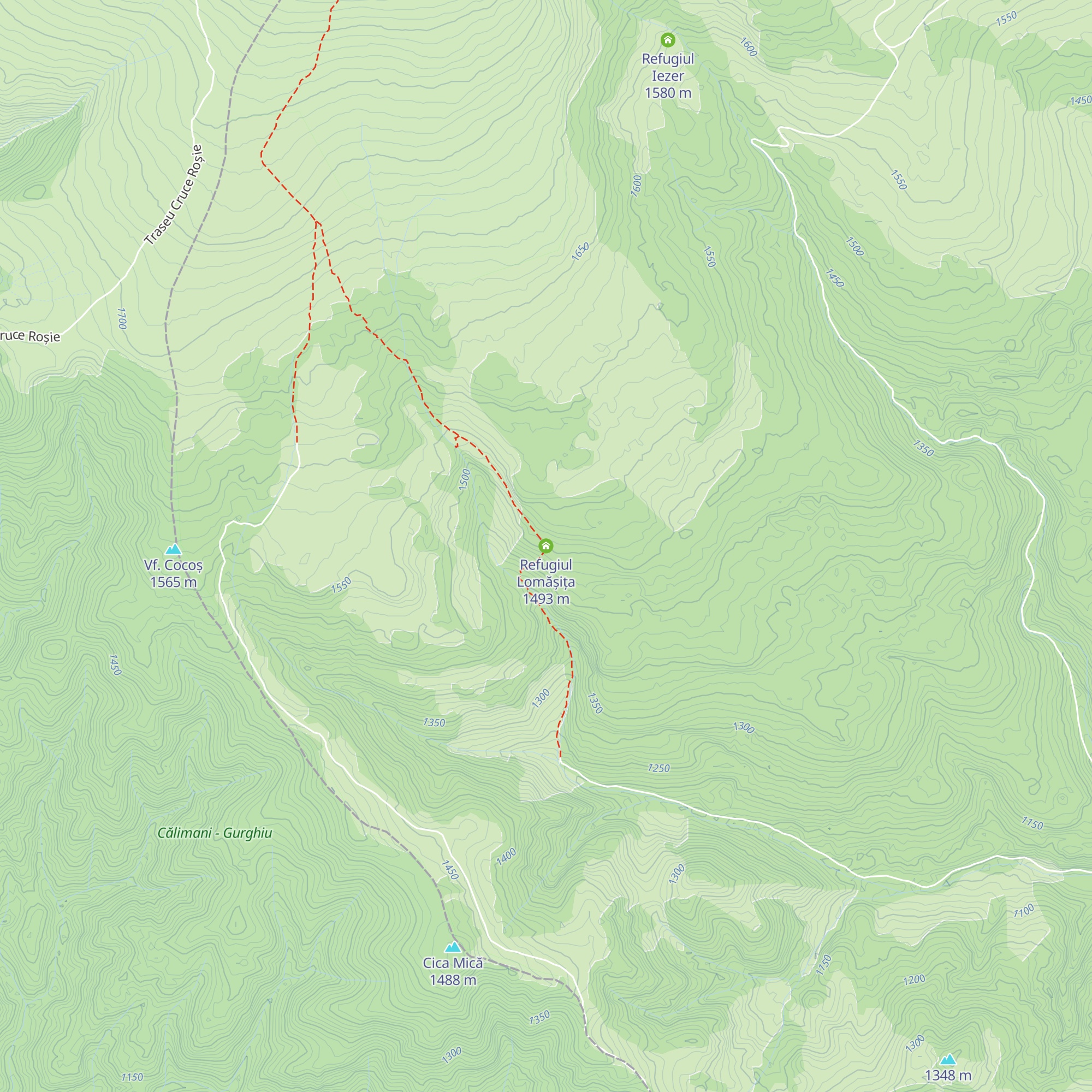 Refugiul Lomășița map