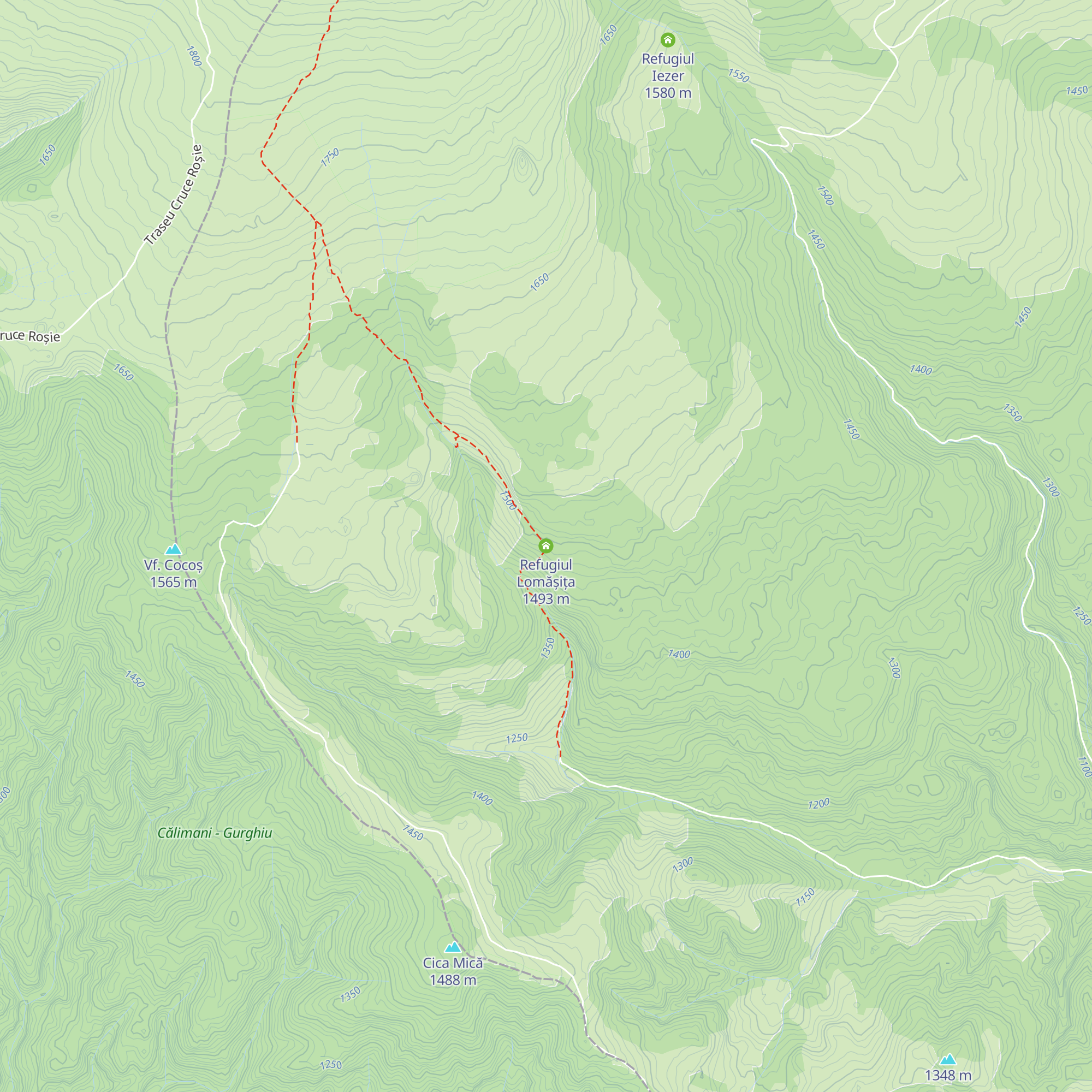 Refugiul Lomășița map