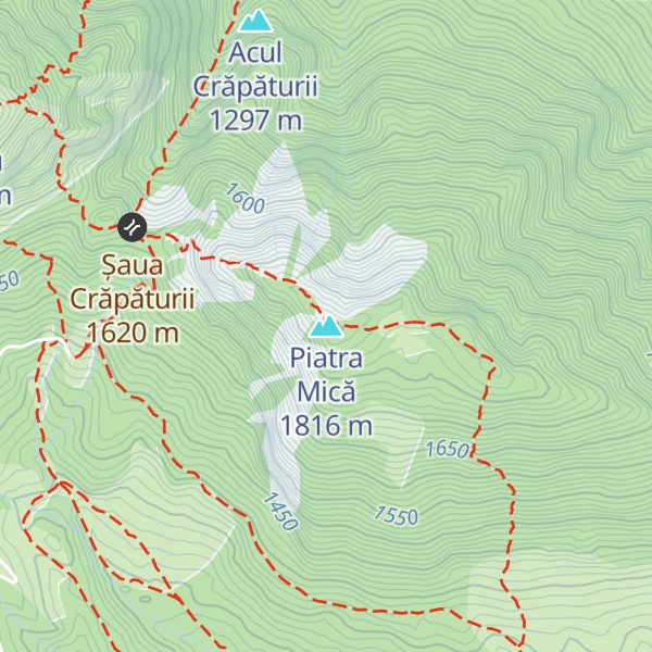 Map of Piatra Mică