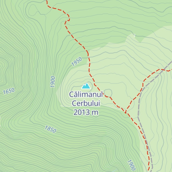 Map of Călimanul Cerbului