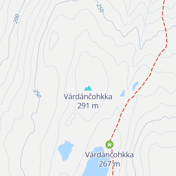 Map of Várdánčohkka