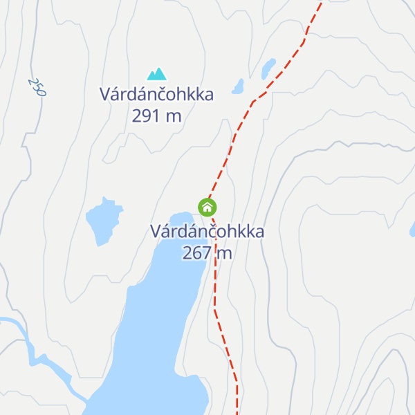 Map of Várdánčohkka