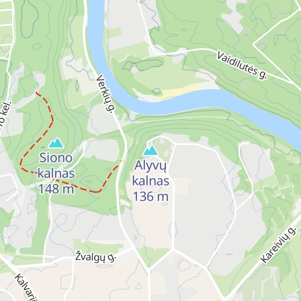Map of Alyvų kalnas