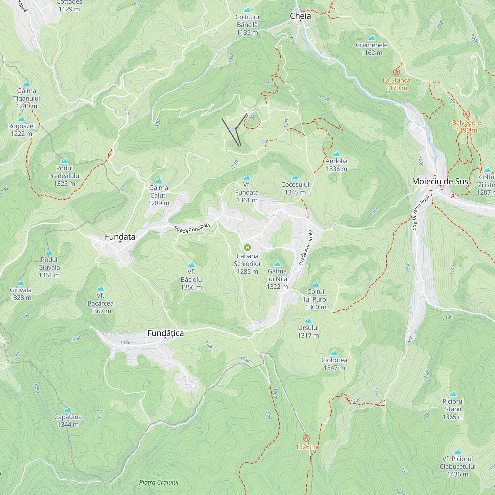 Cabana Schiorilor map