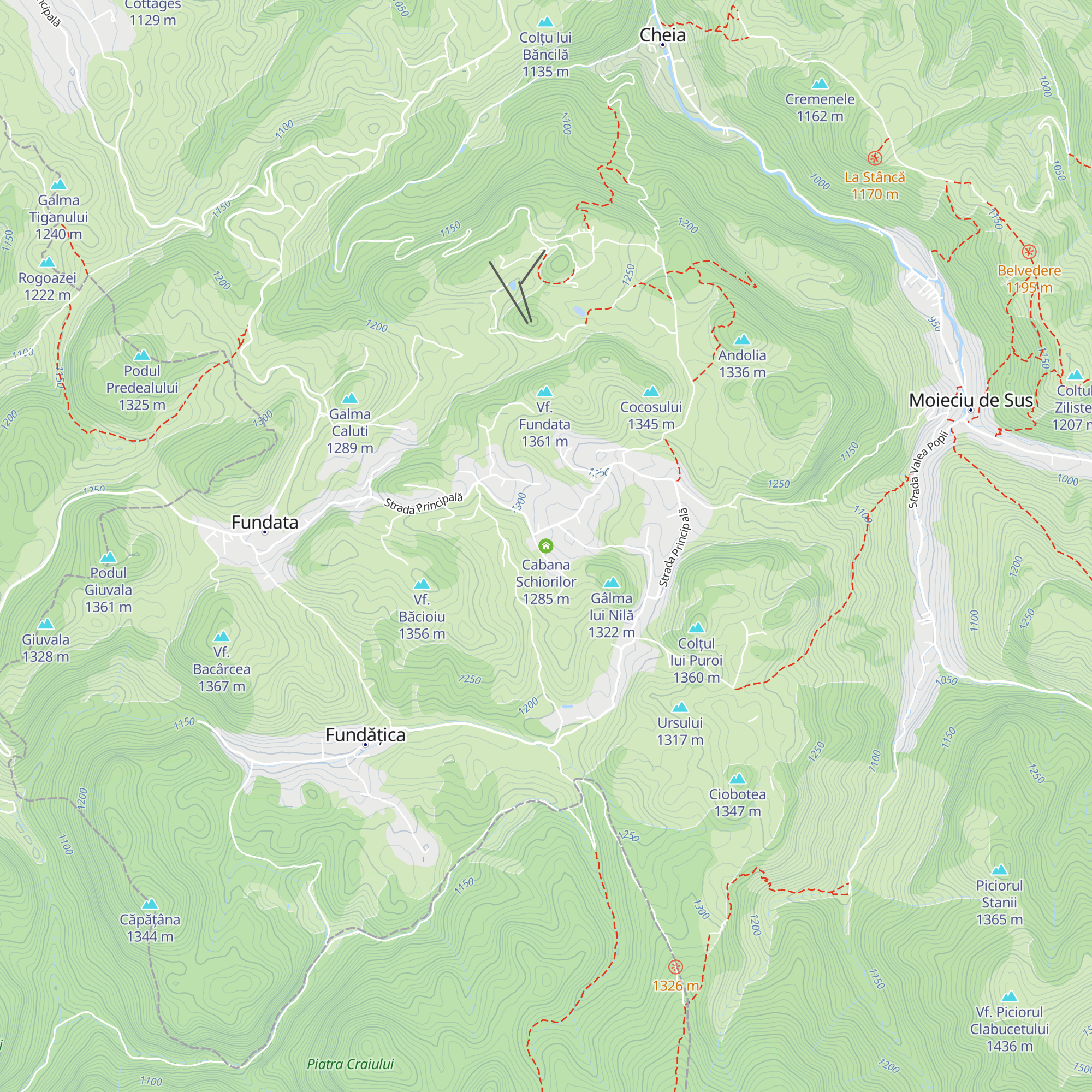 Cabana Schiorilor map