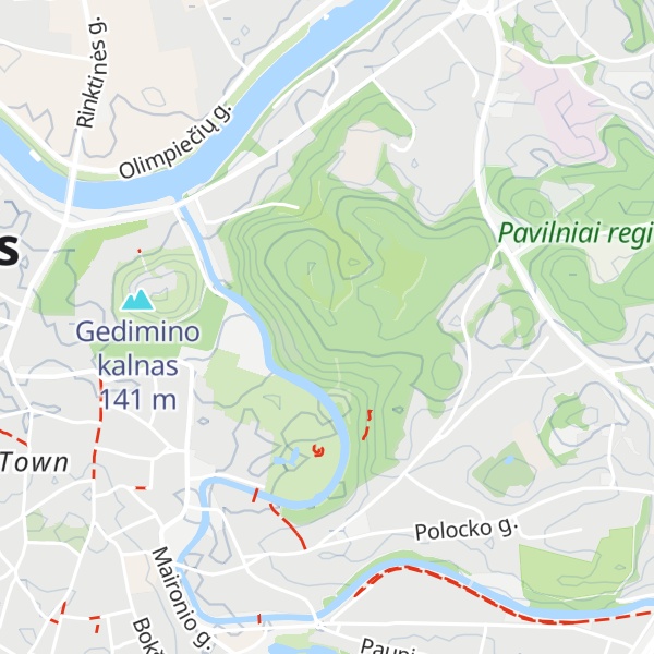 Map of Bekešo kalnas