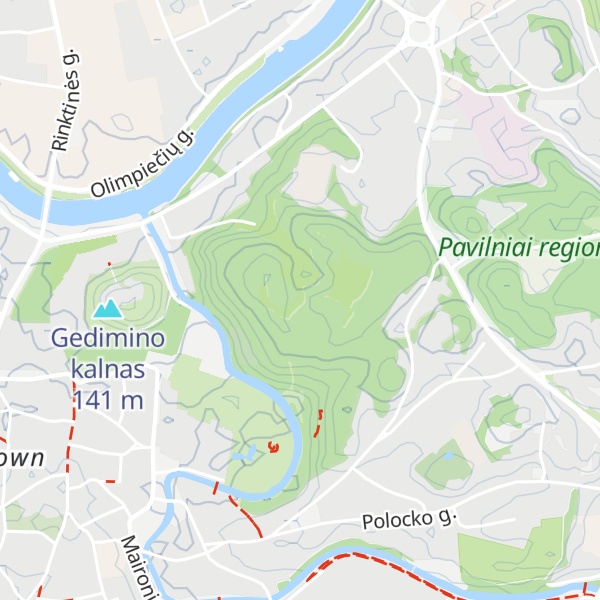 Map of Karigailos kalnas