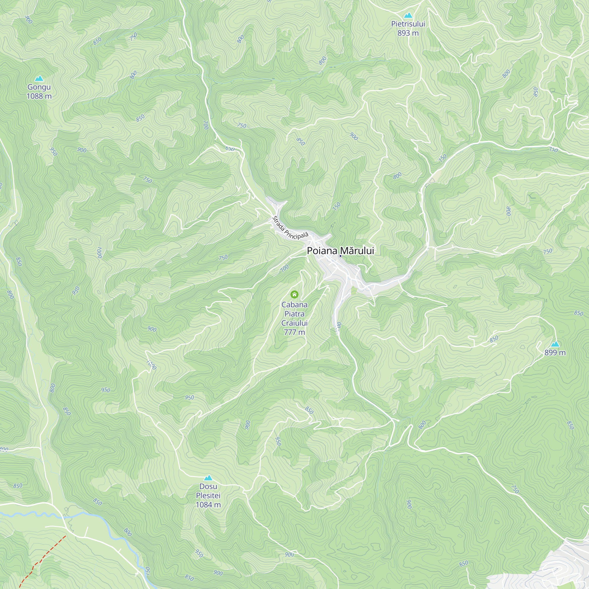Cabana Piatra Craiului map
