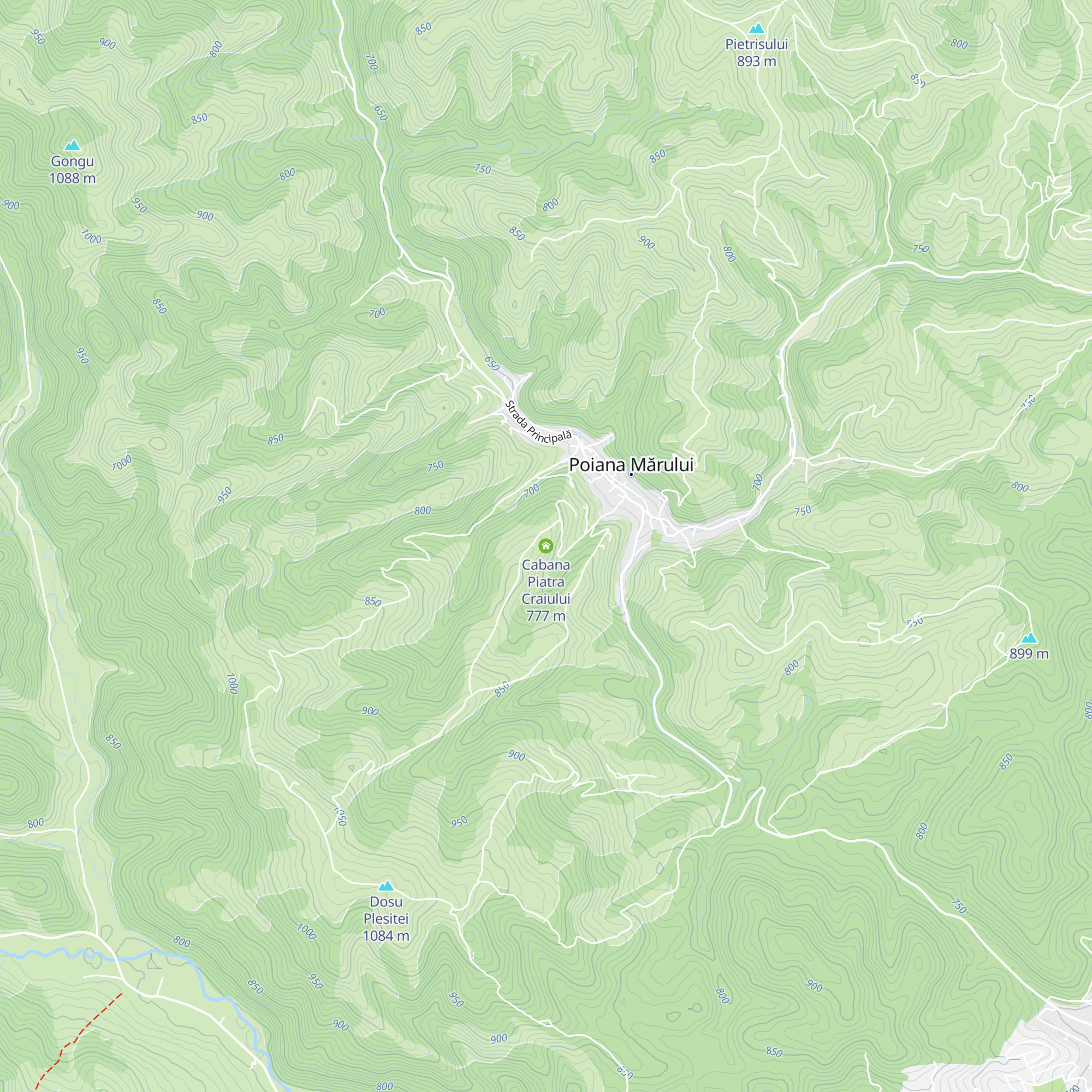 Cabana Piatra Craiului map